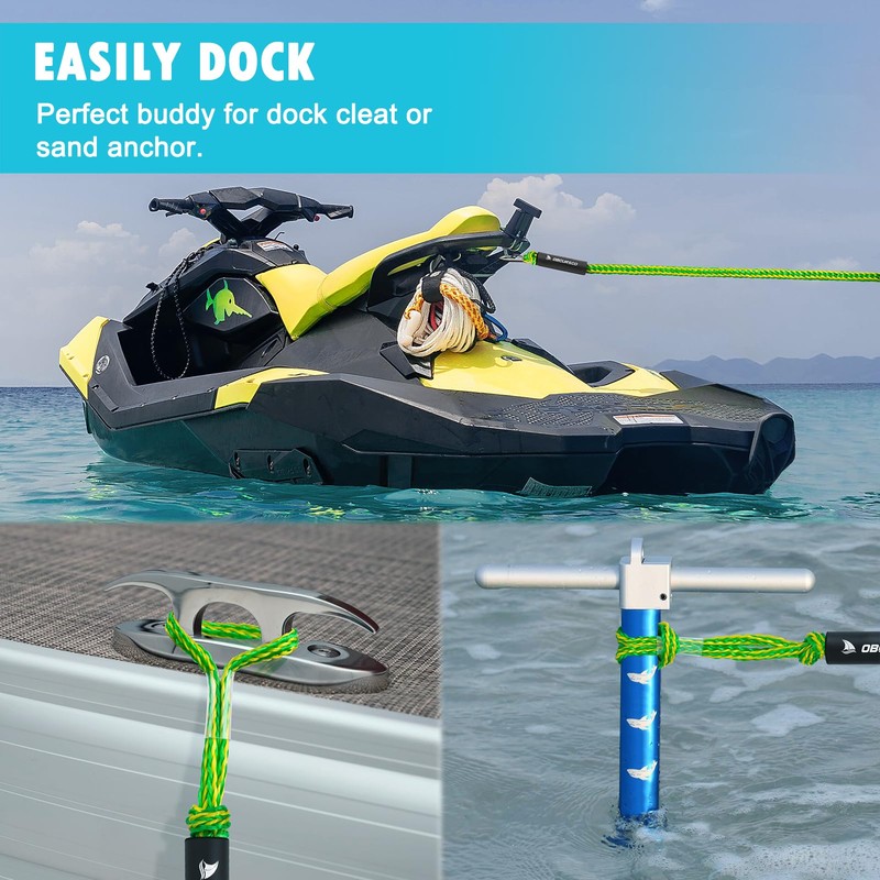 Obcursco Bungee Dock Lines,Boat Dock Rope,Jet Ski Accessories with 316
