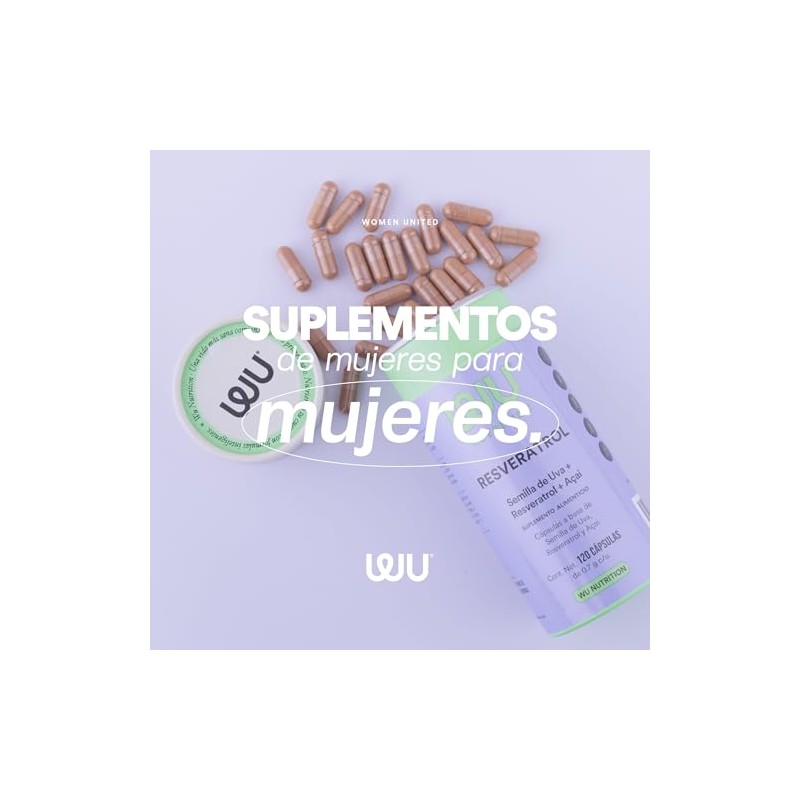 Nutrition Resveratrol Semilla Uva Acaí Berry Antioxidante 120 Cápsulas Meses