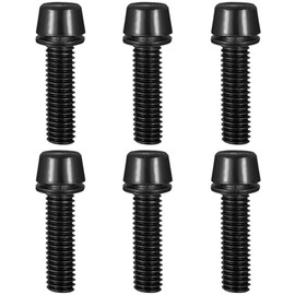 Pernos de vástago de bicicleta de color Allen de cabeza cónica con tornillo de arandela M5 x 18 mm para bicicleta de montaña, bicicleta de carretera, BMX, plegable (negro)