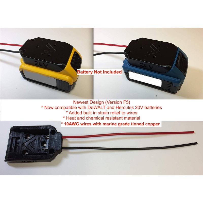 Terrafirma Technology 4pack 10AWG Adapter for DeWALT or Hercules 20V