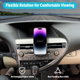 AOUKKL Car Phone Holder Fits for Lexus RX 350 / RX 450h 2010-2015 Accessories,Thick Cases Friendly,Cell Phone Mount for 4.7-7 in Phones,360 Degree Rotation,Easy to Install