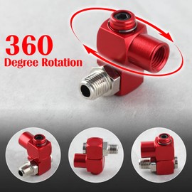 LEONTOOL 360 Degree Swivel Air Hose Connector Industrial Swivel Air Fittings Industrial Swivel Air Fittings Air Adapter Tool Air Hose Anti-Twist Adapter Aluminum 1/4" NPT 360 Degree Swivel Air Hose