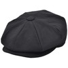 Mens Newsboy Hat in Plain Black or Navy (as8, Numeric,
