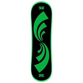 Krown Snowskate Plastic Polymer Skateboard Style Dual Kick Snowboard with Foam Grip – 32" Carve, Green Carve