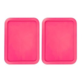 Replacement Lid for Pyrex Plastic Fuchsia Cover 11 Cup (8" x 9.75") Bowl Rectangle 7212-PC (2-Pack)