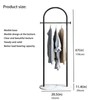 BUZUEY Freestanding Clothing Rack with Marble Base,Modern Black Arch Garment