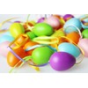 Kamaca Pack of 96 Colourful Easter Eggs Plastic with Ribbon