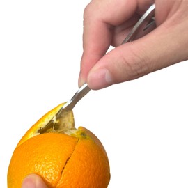2 Pack, Stainless Steel Orange Peeler tool – Multi-Functional Citrus Peeler, Fruit Peeler & Peel Skin Remover for Oranges, Grapefruits, Lemons