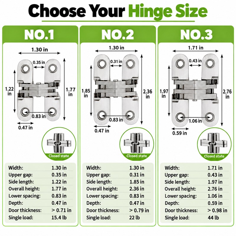 Heavy Duty Invisible Door Hinge – Stainless Steel Concealed Hinge