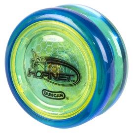 Duncan Toys Hornet Pro Looping Yo-Yo with String, Ball Bearing Axle and Plastic Body, Blue with Yellow Cap