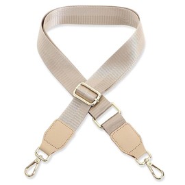 Shoulder Strap for Handbag Laptop Bag – Beige [Metal Colour: Gold] – Length Adjustable 89-142 cm – Width 3.8 cm – Replacement Strap Shoulder Strap for Laptop Bag