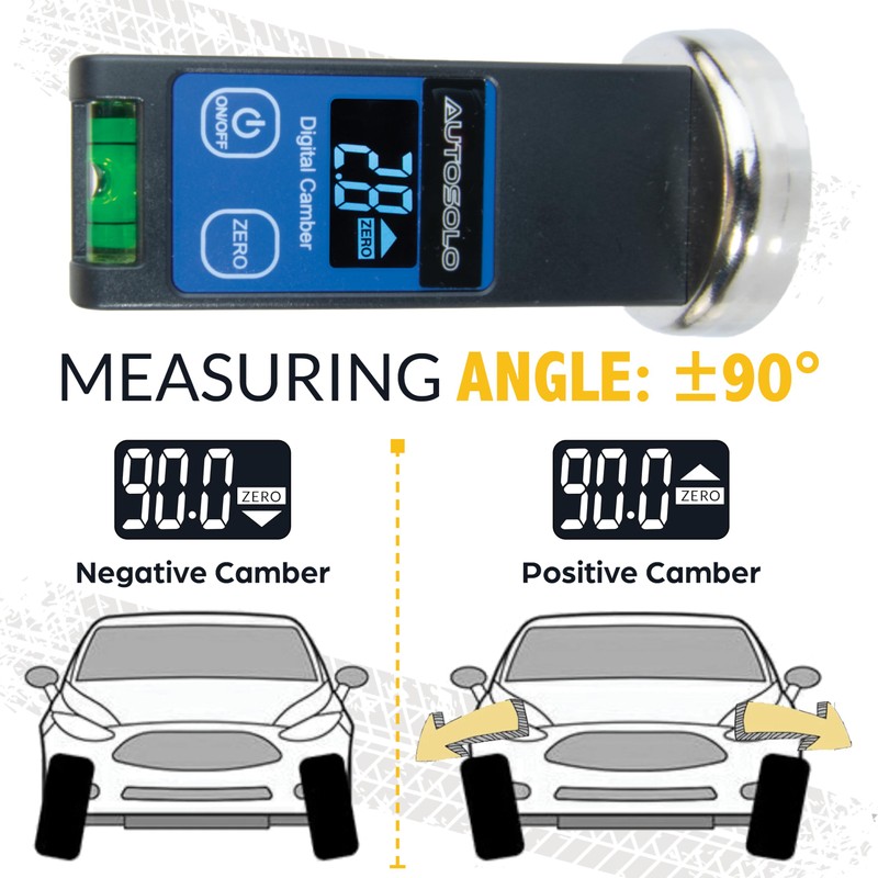 Digital Camber Caster Alignment Tool - Magnetic Caster Camber Gauge