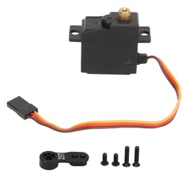 RC Digital Servo 2.2kg Torque with 25T Aluminium Alloy Arm RC Upgrade Accessory for MJX 16208 16207 16209 1/16 RC Car Black