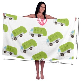 Beach Towel - I Heart Love Trash Garbage Trucks Beach Towels for Adults Pool Towels - Lightweight Quick Dry Sand Proof Beach Towel Beach Towel for Women and Men