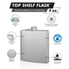 Hip Flask Holding 4 oz Pocket Size, Stainless Steel, Rustproof,