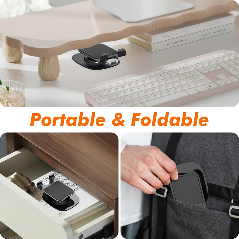 ZTGYGY Metal Cell Phone Stand for Desk, Adjustable Foldable Desktop