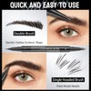 Eyebrow Pencil Black, Brow Pen with 2 Fork Tip and