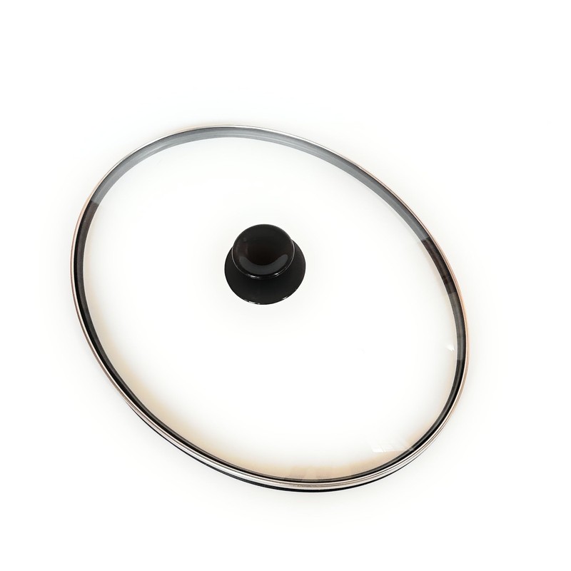 7QT Oval Glass Lid with Silicone Ring Replacement for Hamilton