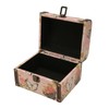 Treasure Chest Box Pink Butterfly Pattern Exquisite Retro Wooden PU