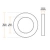 sourcing map Nylon Flat Washers M8 16mm OD 8mm ID