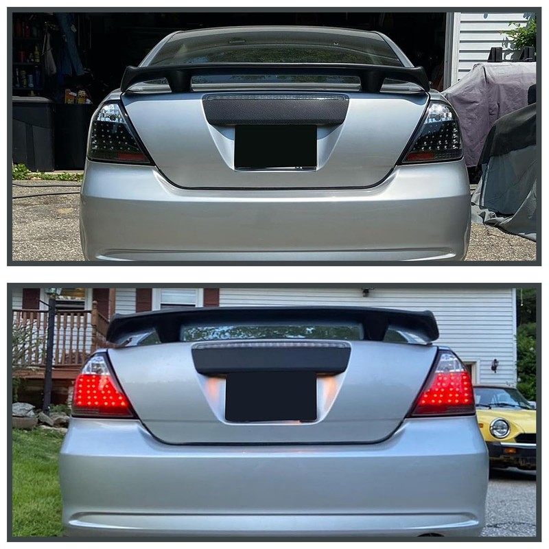 Spec-D Tuning Black Housing Clear Lens LED Tail Lights Compatible
