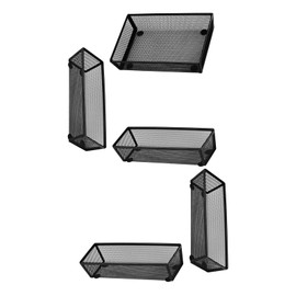 BYCY Silverware Drawer Organizer, Mesh Utensil Organizer for Kitchen Storage, Black Steel Metal Mesh Tray for Flatware Fork Spoon Knife… (9 * 3-5P-Black)