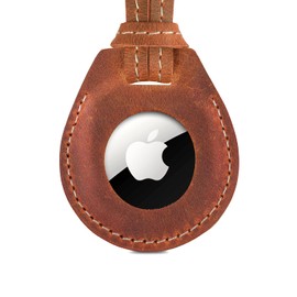 LONDO AirTag-Etui aus echtem Leder mit Trageriemen