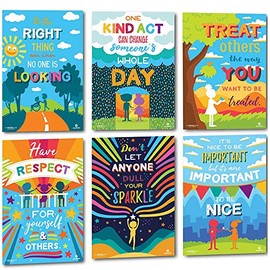 Sproutbrite Classroom Kindness Posters for Decorations - Inspiration Growth Mindset and Empathy for Teacher and Students