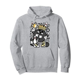 Bowling cartoon character bowling ball Pullover Hoodie