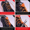 55 Sport Elastic Lock Shoelaces - Orange Pattern
