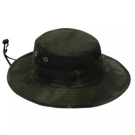 Rothco Midnight Woodland Camo Boonie Hat With Adjustable Chin Strap