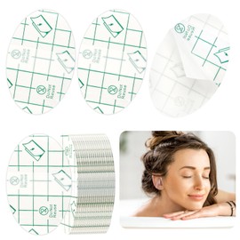 100 PCS Ear Covers for Shower, Clear Waterproof Ear Stickers Ear Covers for Swimming Shower Ear Protectors, Disposable Ear Tape for Shower Surfing Snorkeling and Other Water Sports (1.7 x 2.7in)