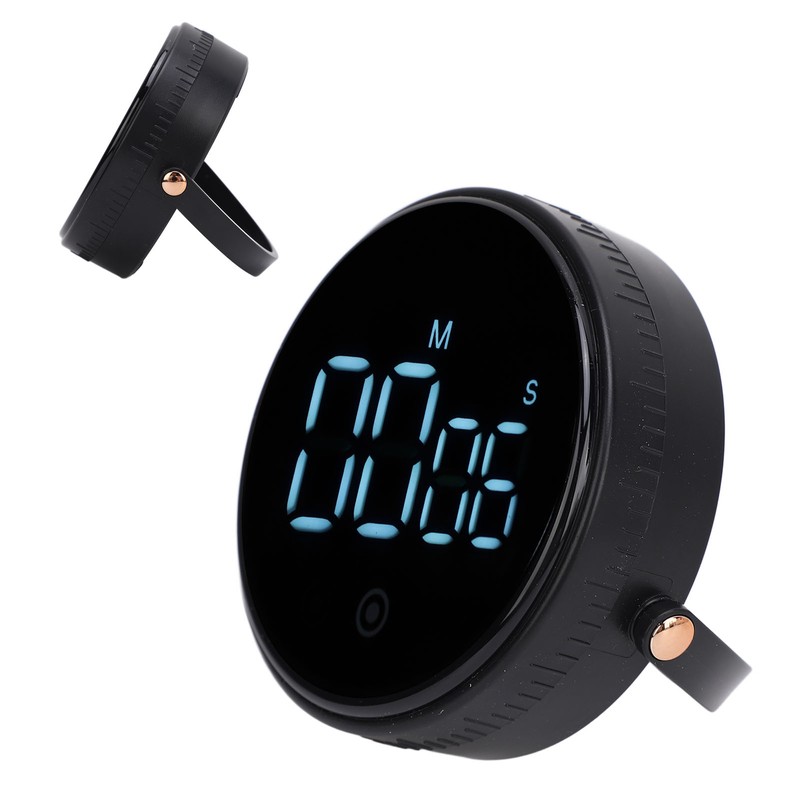 Digital Kitchen Timer LED Display Rotating 3 Volume Levels Adjustable