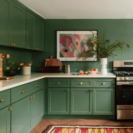 DWIL Matte Finish Furniture Paint - 5 Oz Wood Paint for Cabinets, Doors, Tables, and Dressers Refinishing - Water-Based, Non-Toxic & Odorless, Easy to Apply(Olive Green)-Trial Pack