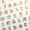 Alphabet Calligraphy English Letters【Aurora Gold】Nail Stickers Nail Art Self-Nail Decoration【2