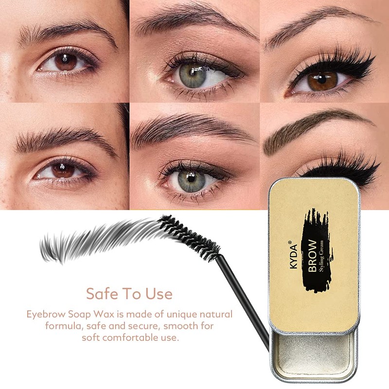 Ownest 2 PCS Eyebrow Soap Kit,Brows Styling Soap,Long Lasting Waterproof