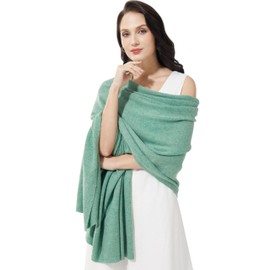 RYYOYY Soft Cashmere Blend Wrap Chic Pashmina Scarf Stole for Women Wayfarer Travel Extra Large 87"x28" Mottle Blackish Green