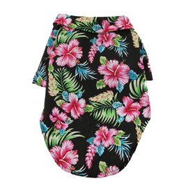 DOGGIE DESIGN Hawaiian Camp Dog Shirt (Paradise Nights, M)