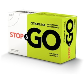 STOP&GO Suplemento Alimenticio con Citicolina + Vitamina B6 + Vitamina B12 | 10 Sobres de 10 ml