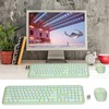 Keyboard Mouse Combo 2.4G Retro Multi Color Mute Cover Wireless