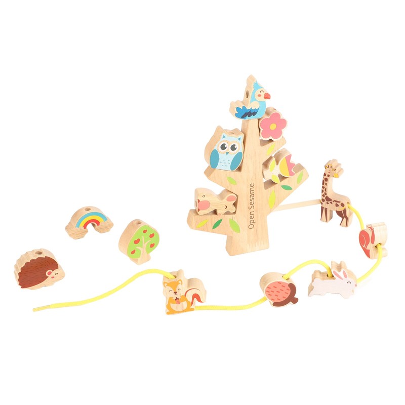 Wooden Animals Stacking Toy Colorful Improve Coordination Blocks Balancing Tree