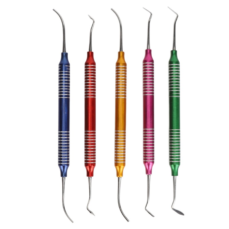 5Pcs Dental Gracey Curettes Curette Hand Scaler Universal Surgical Instrument