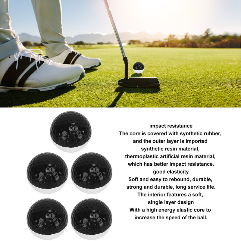 5pcs Golf Sports Training Balls 2 Color Golf Putting Practice