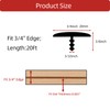 Aroilder T Rubber Trim Molding, Fit 3/4 inch Edge, Shelf