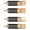 4Pcs RCA Sound Plug Carbon Fiber Gold Plated Oxidation Resistance