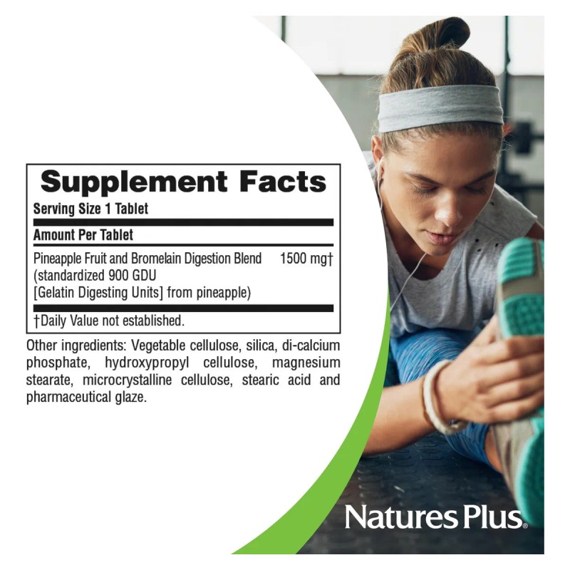 Natures Plus Ultra Bromelain 1500 Mg 60 Tabletas Vegetales
