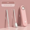 Travel Utensils with Case Cute, Reusable Silverware for Lunch, Portable