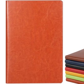 Senshuomy A5 Notebook,Hardback Note Book,2025 Diary,PU Leather Journal Notepad with 80 Gsm Lined Paper,Which Is Suitable for Office,School,Business Writing & Note Taking,200 Pages-Brown
