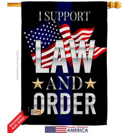 Support Law and Order House Flags Pack Patriotic President Democrat Republican Tea Party United State American Election Our Troops Small Gift Yard Banner Double-Sided Made In USA 28 X 40