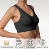 Lemef Sports Bras for Women Full Support Front Zip Closure